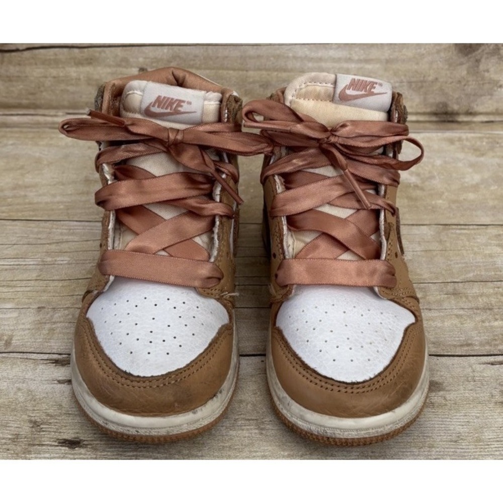 Nike Air Jordan 1 Mid SE Shoes Toddler Size 10 C Praline FN6623-201 Athletic